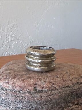 Handmade (by me) 925 Silver Heavy Chunky Minimalist Statement Ring